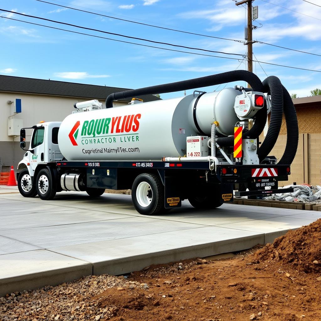 Mudjacking contractor truck